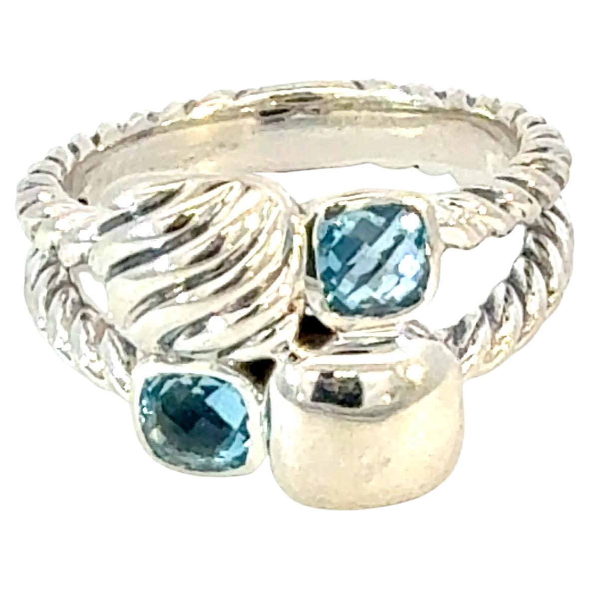 David Yurman Topaz Bumblebee Ring Size 6 Sterling Silver Estate