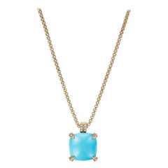 David Yurman Turquoise & Diamonds Necklace in Gold N12742D88DTQDI18