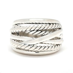 David Yurman Twisted Dome Ring, Sterling Silver, Ring Size 7.25
