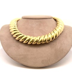 David Yurman Twisted Spiral 18k Yellow Gold Necklace