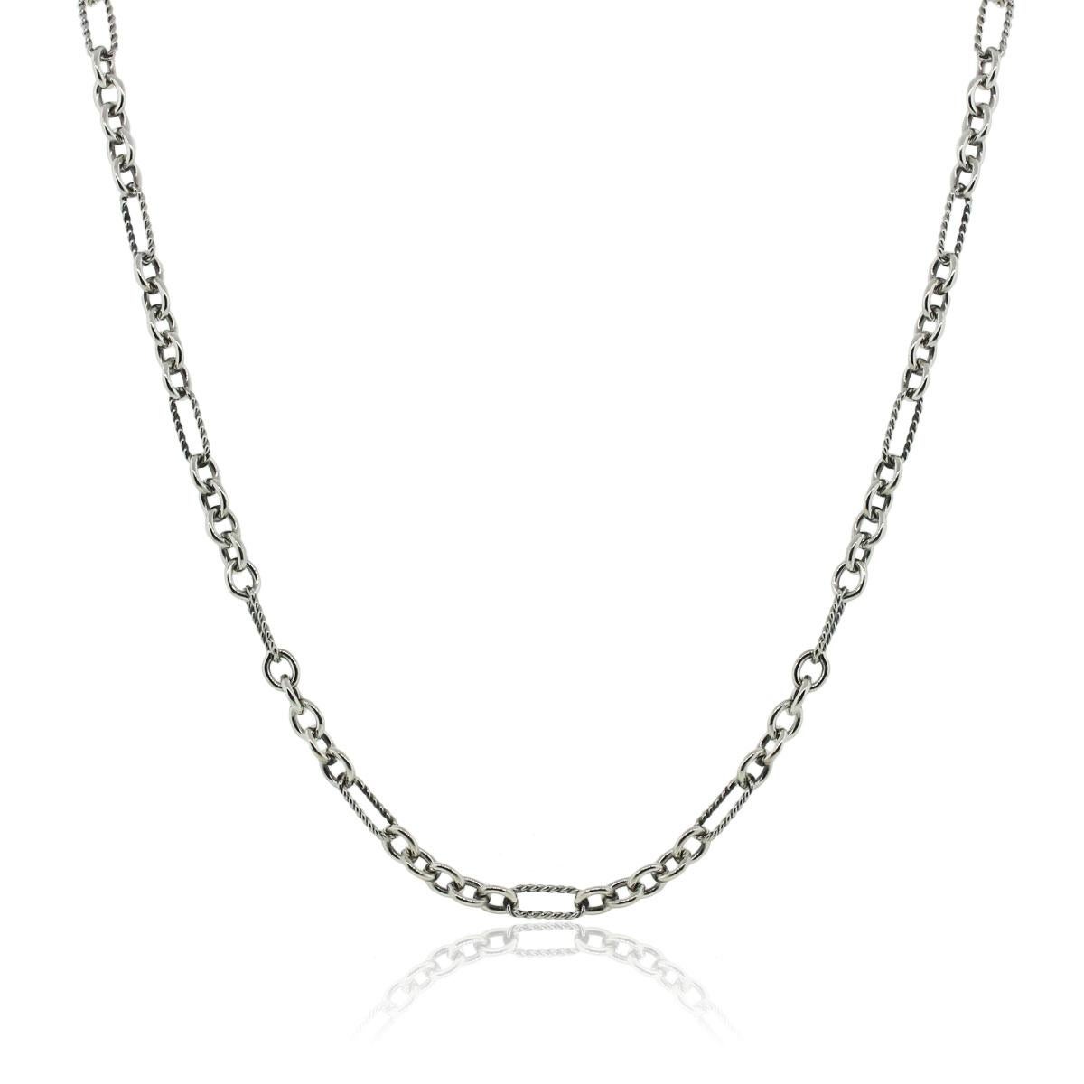 David Yurman Collana a catena bicolore da 18