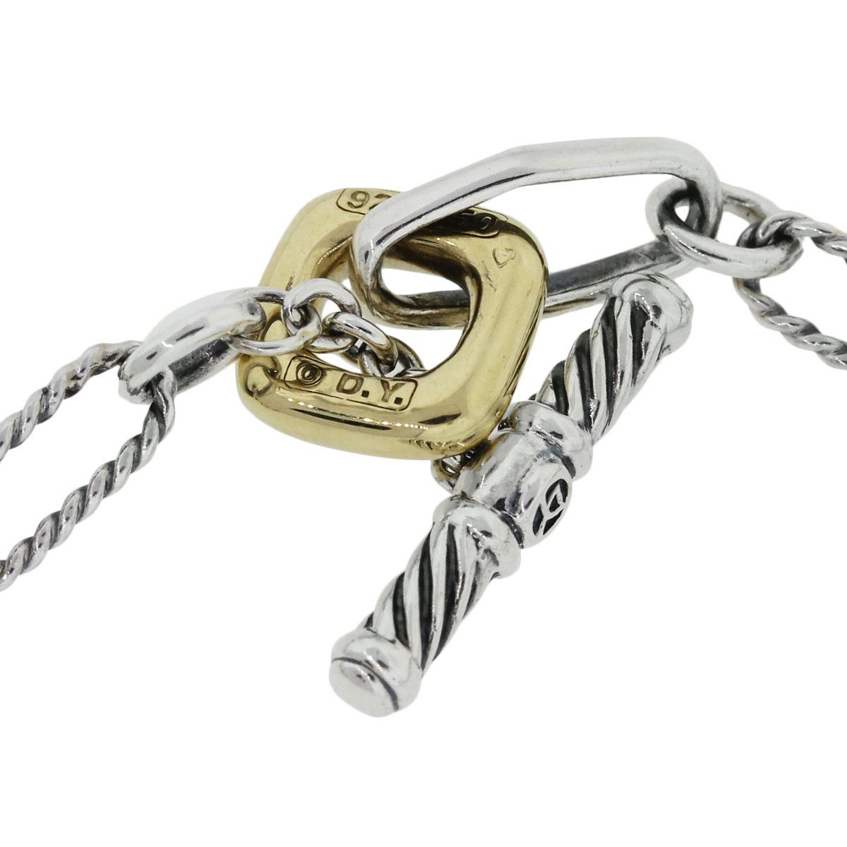 David Yurman Collana a catena bicolore da 18