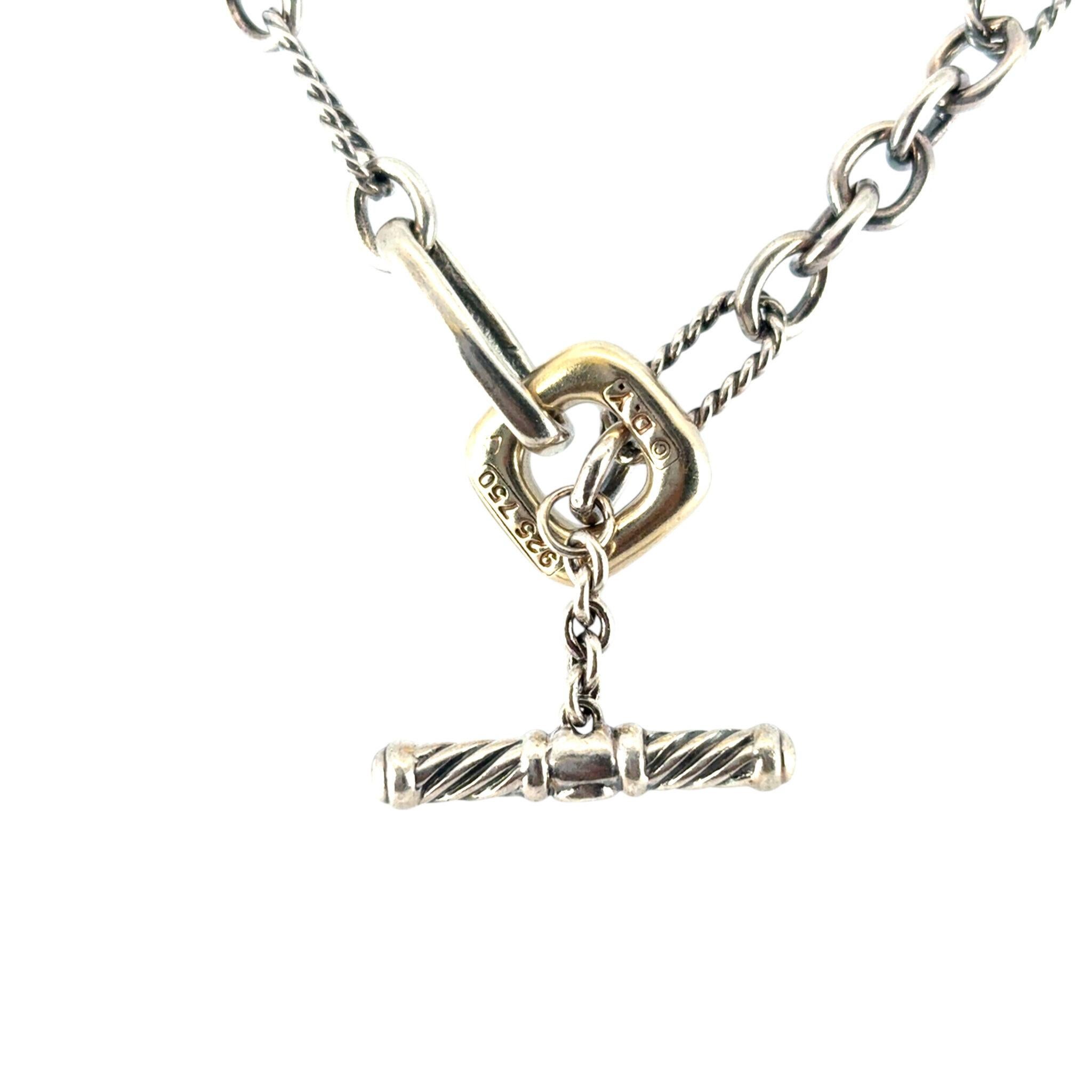 David Yurman Collana a catena bicolore da 18