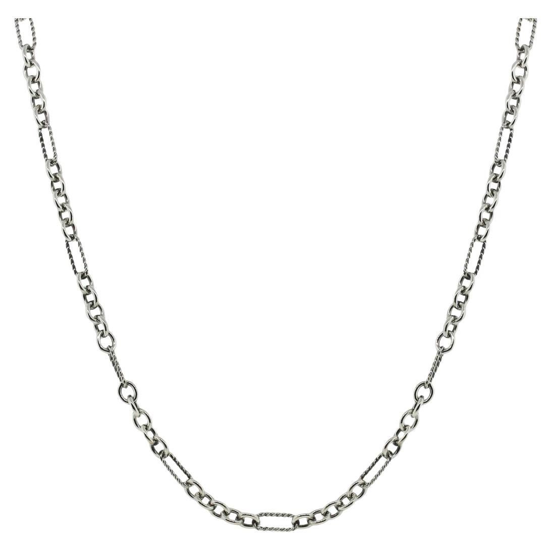 David Yurman Two Tone 18" Chain Link Necklace