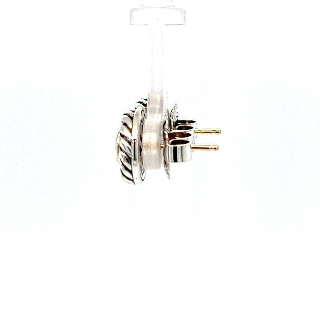 Women's David Yurman Two Tone Citrine Stud Earrings