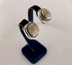 David Yurman Two-Tone Diamond Albion Earclips