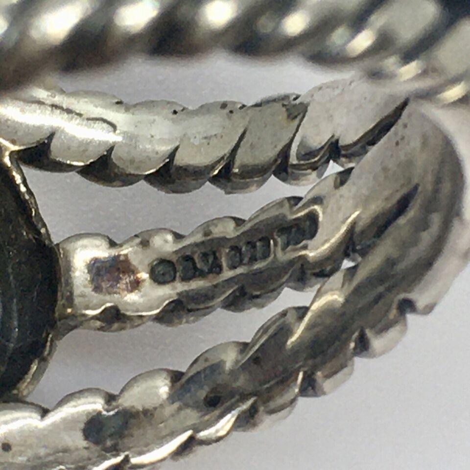 David Yurman Zweifarbiger Granat Citrin Rauchquarz Diamant Mosaik Cocktail Ring im Angebot 2
