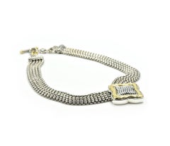 David Yurman Two-Tone Quatrefoil Box Chain Necklace