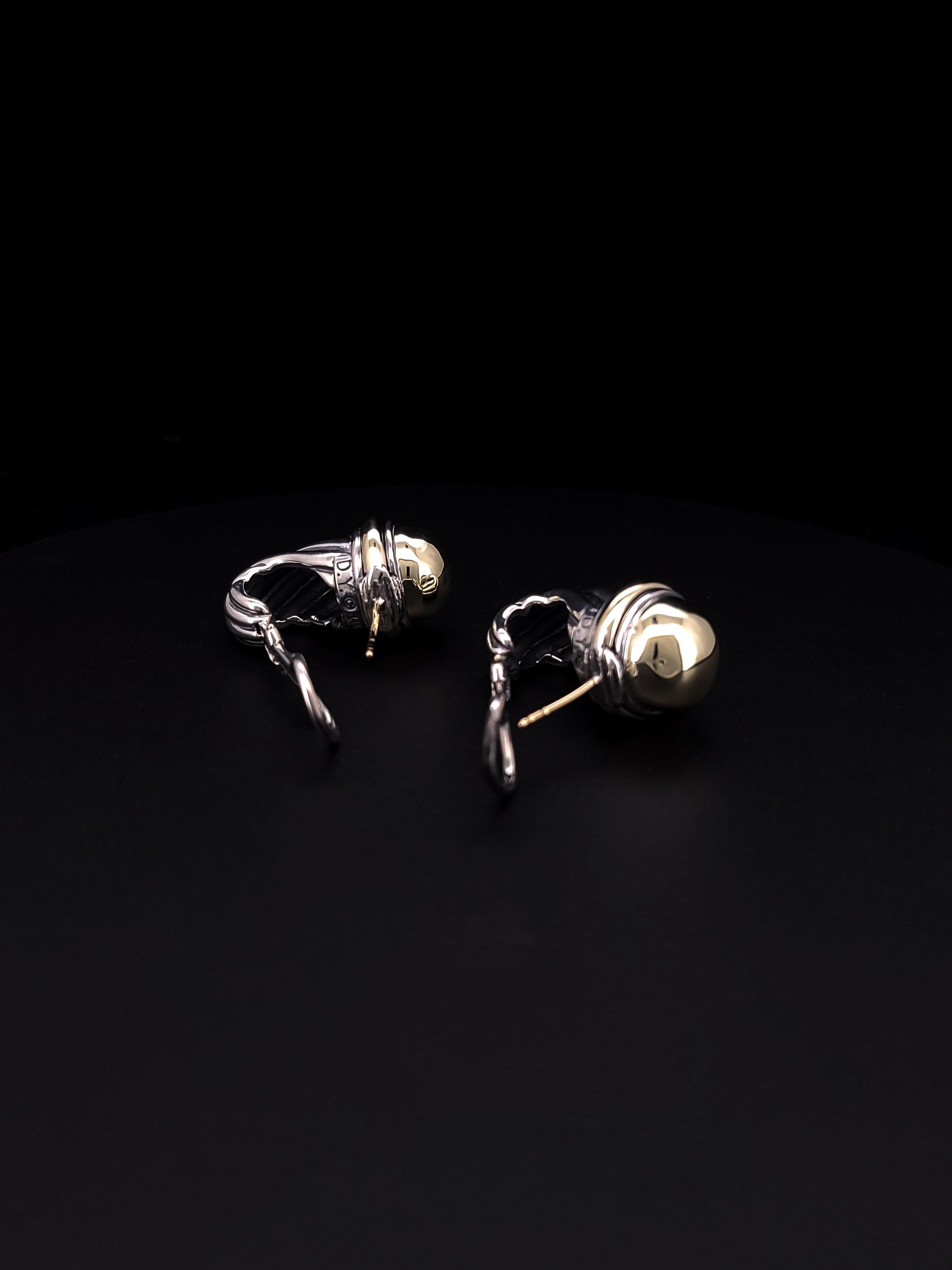 Women's David Yurman Two-Tone Shrimp Earclips Earrings