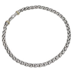 David Yurman Two-Tone Sterling Silver Wheat Chain Necklace