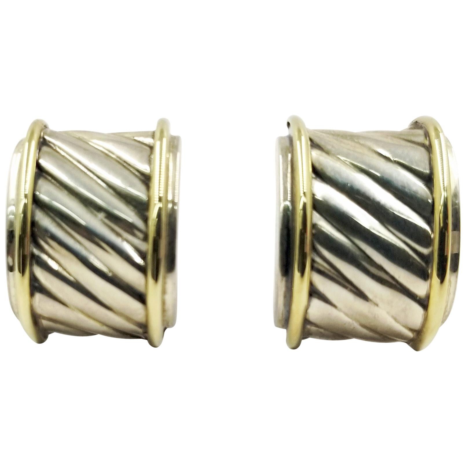 David Yurman Two-Tone Thoroughbred Stud Earrings