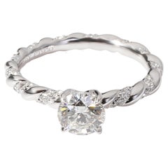 David Yurman Unity Collection Diamond Engagement Ring in Platinum H VS