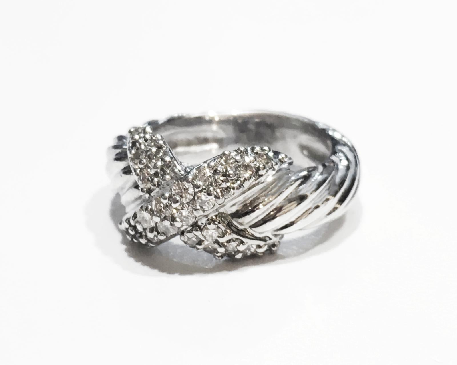 david yurman x ring with diamonds