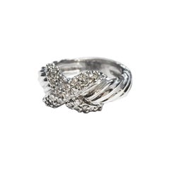 David Yurman Vintage Crossover X Ring with Diamonds