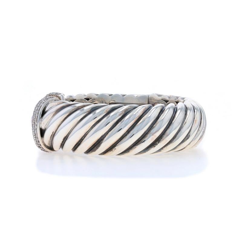 David Yurman Bracciale con diamanti e ametista 5 3/4