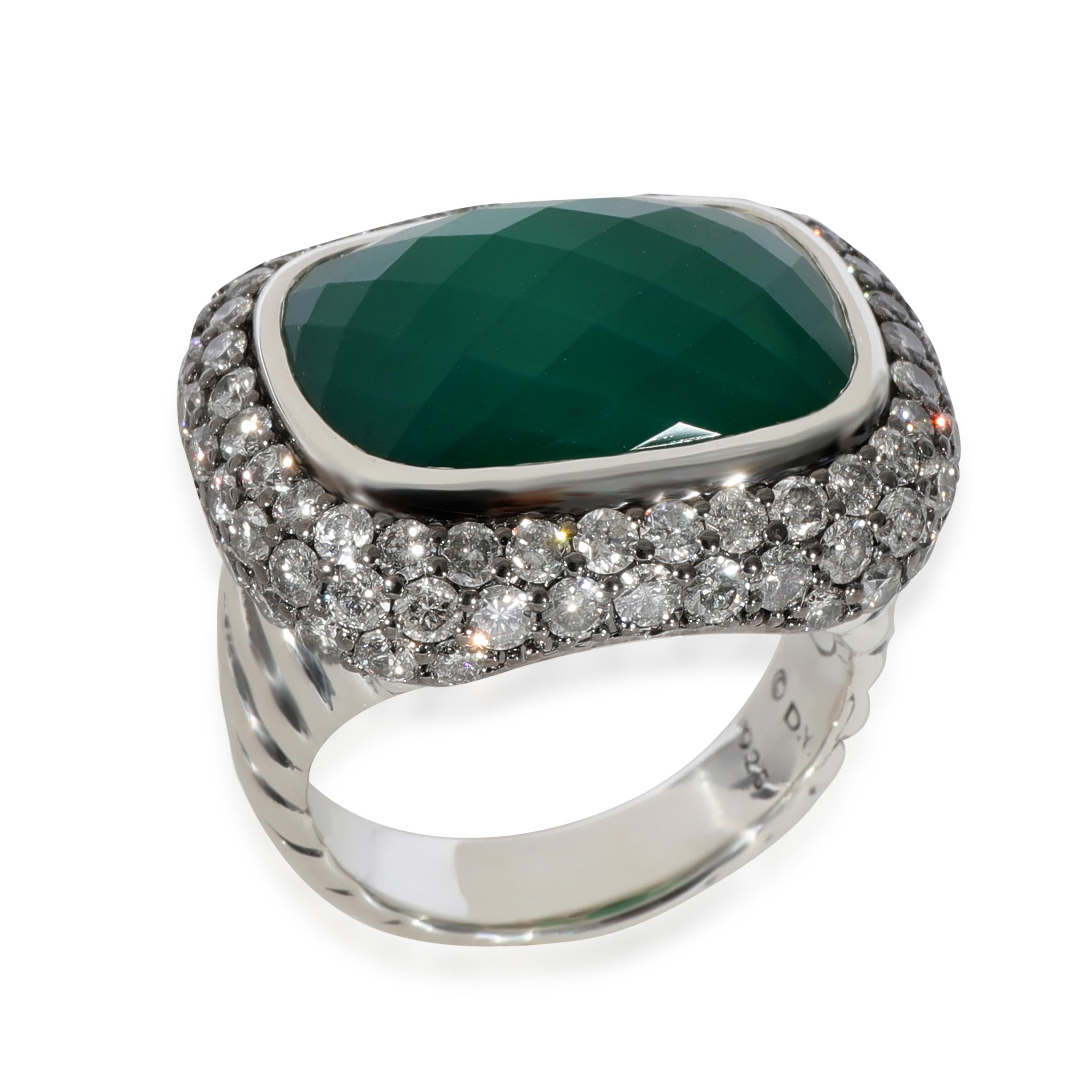 David Yurman Waverly Onyx Diamond Ring in Sterling Silver Green 2.96

PRIMARY DETAILS
SKU: 124471
Listing Title: David Yurman Waverly Onyx Diamond Ring in Sterling Silver Green 2.96
Condition Description: Retails for 3900 USD. In excellent condition