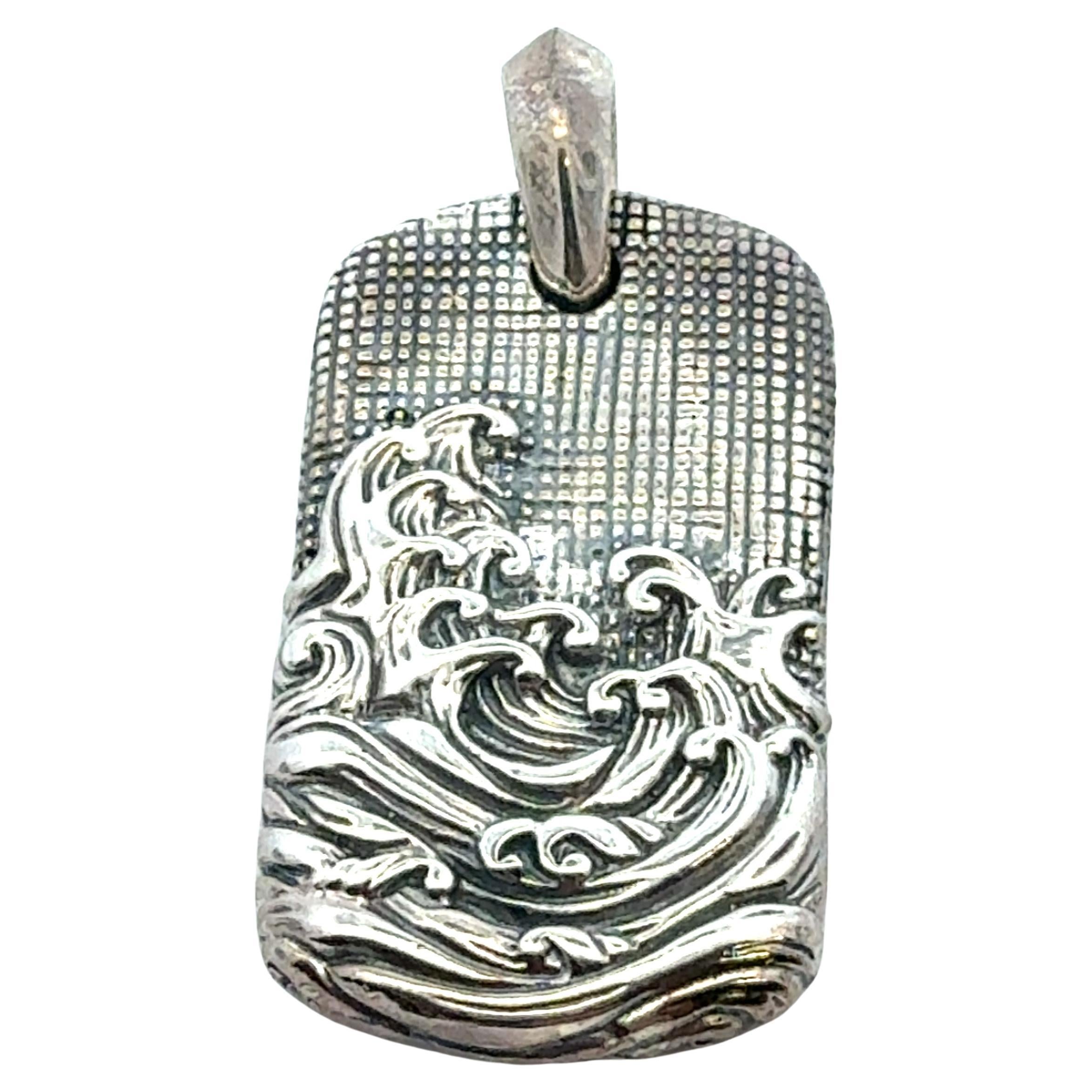 David Yurman Waves Amulet Sterling Silver Estate