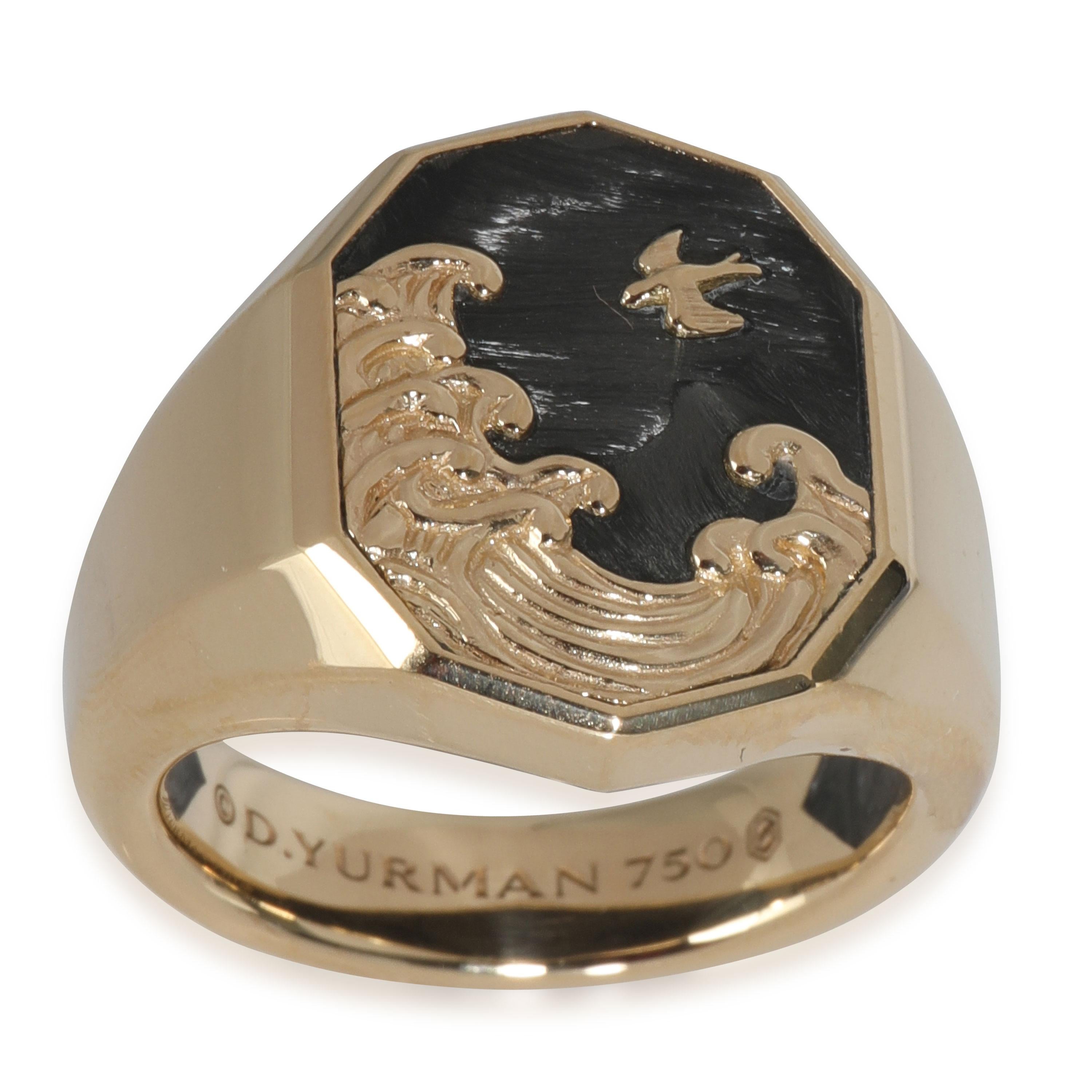 David Yurman Waves Collection Ring in 18k Yellow Gold For Sale 2