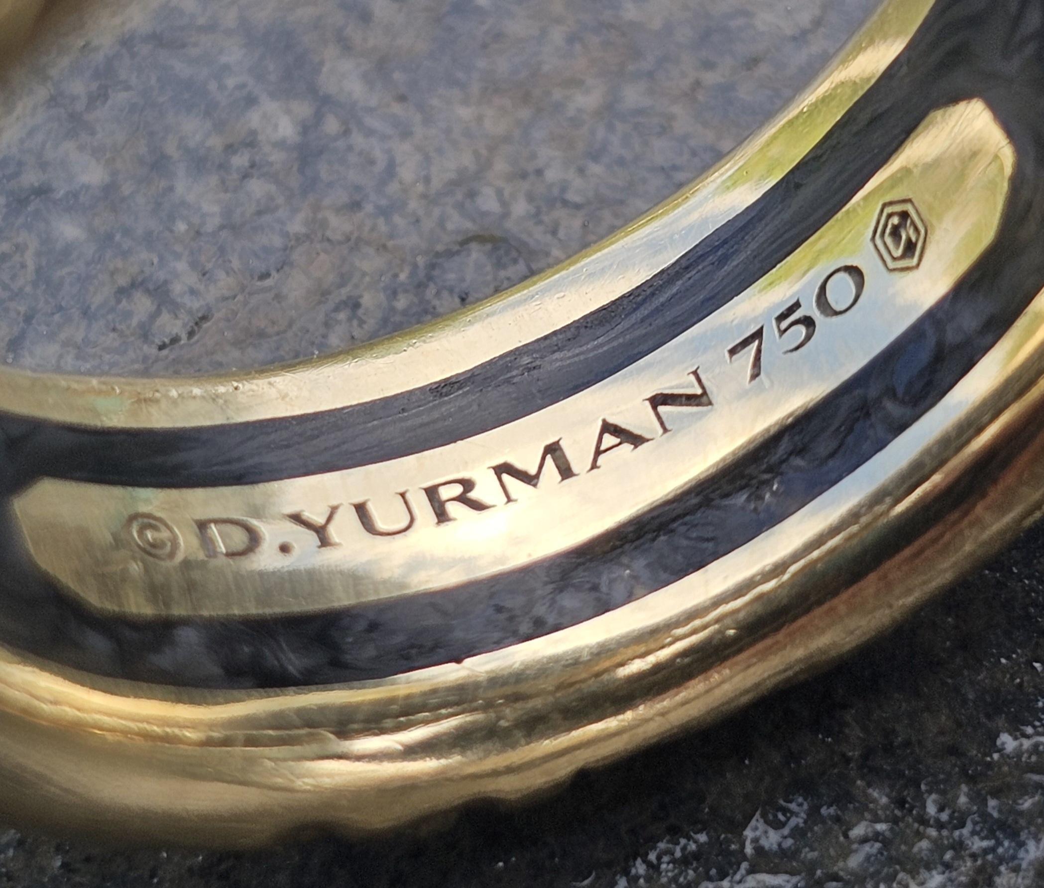 David Yurman Anillo de carbono forjado Waves Oro amarillo de 18 quilates para hombre talla 12,5 5200 en venta 3