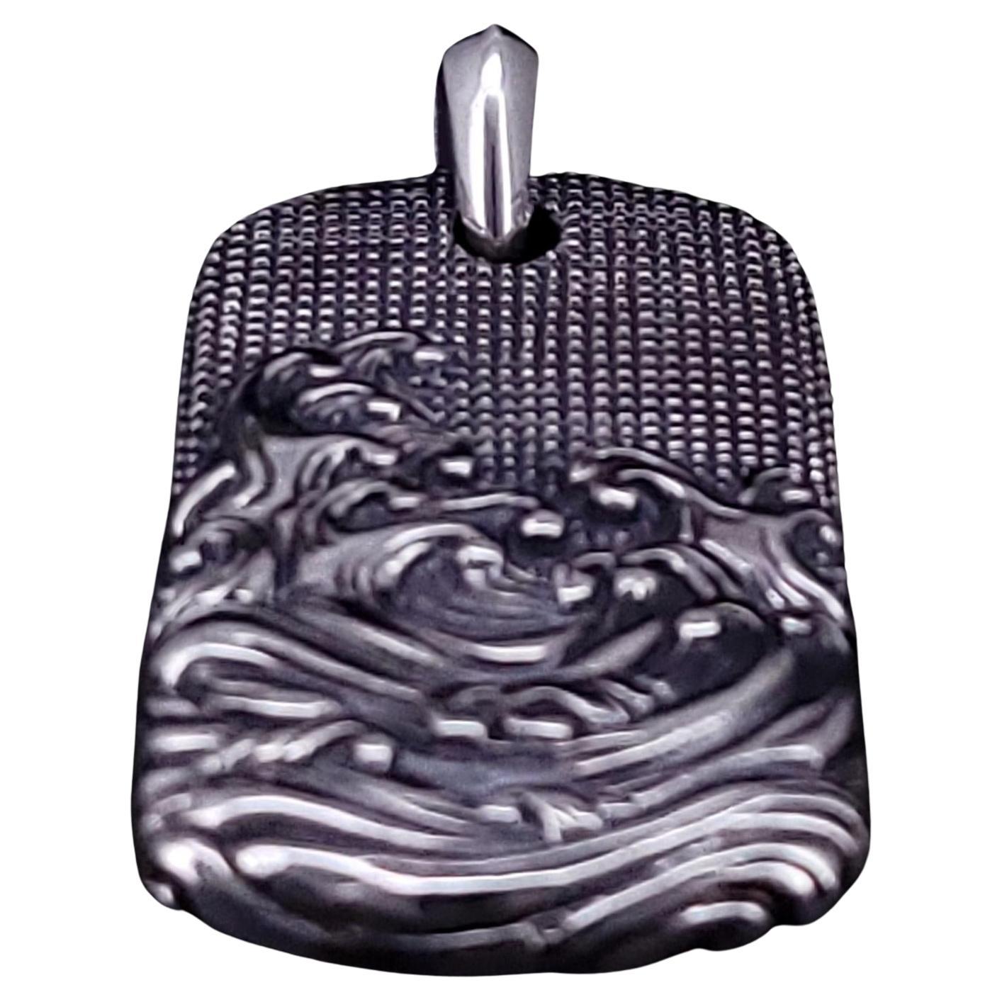 David Yurman Waves Tag Sterling Silver 925