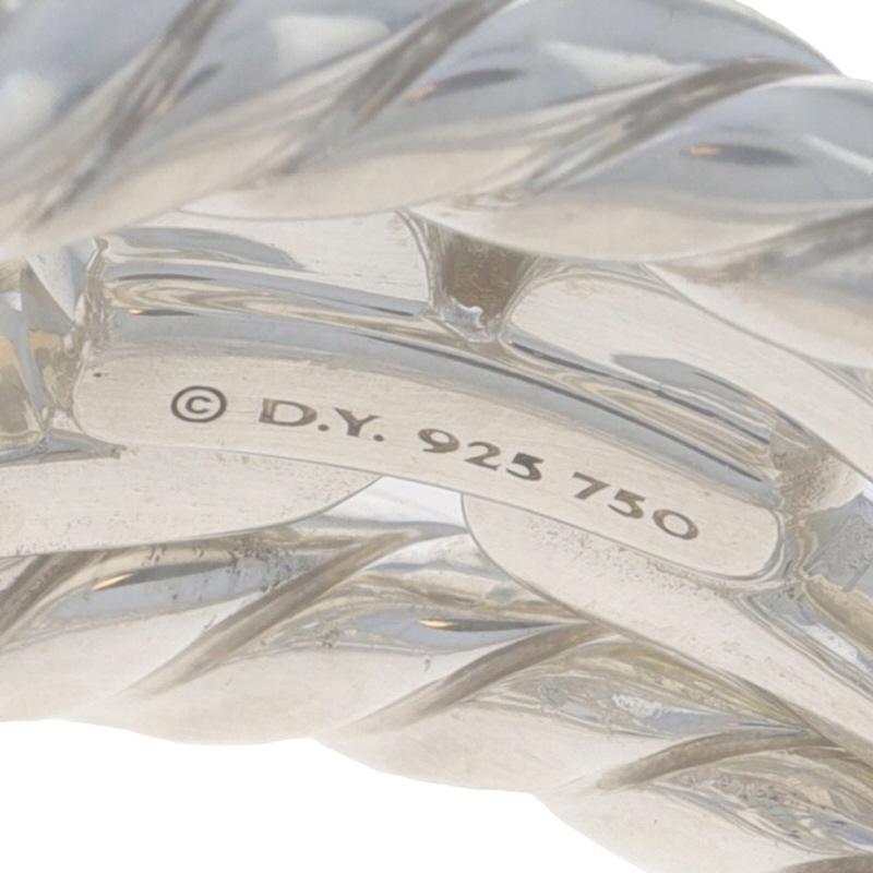 David Yurman Wellesley Chain A Link Statement Band - 925 18k SZ 7 Ring en vente 2