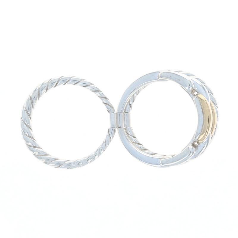 David Yurman Wellesley Chain A Link Statement Band - 925 18k SZ 7 Ring en vente 4