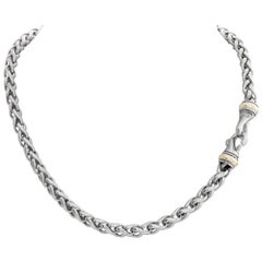 David Yurman Wheat 14k gold and sterling silver Chain Necklace