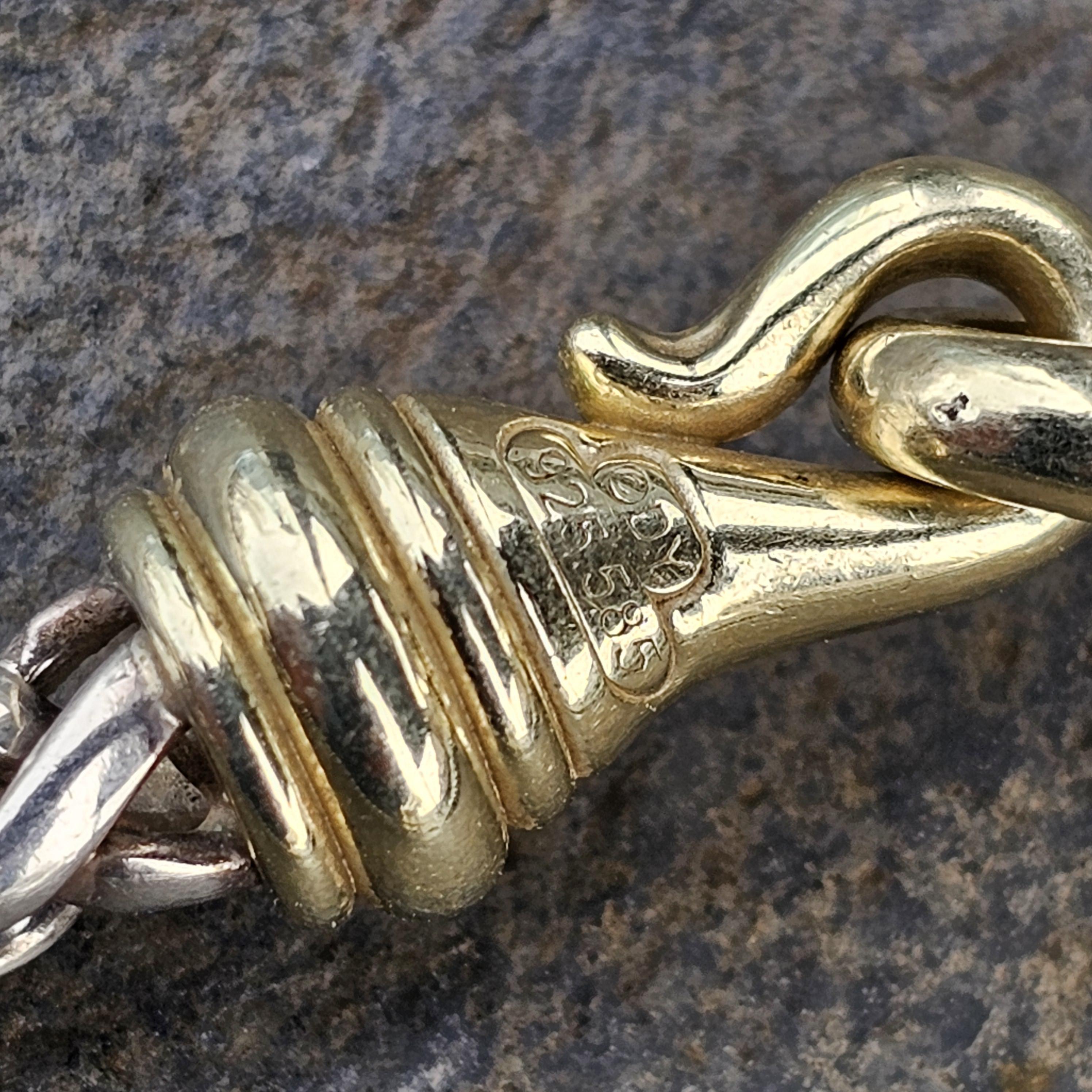 Donna David Yurman Collana a catena di grano in oro massiccio 14k 585 Chiusura da 16