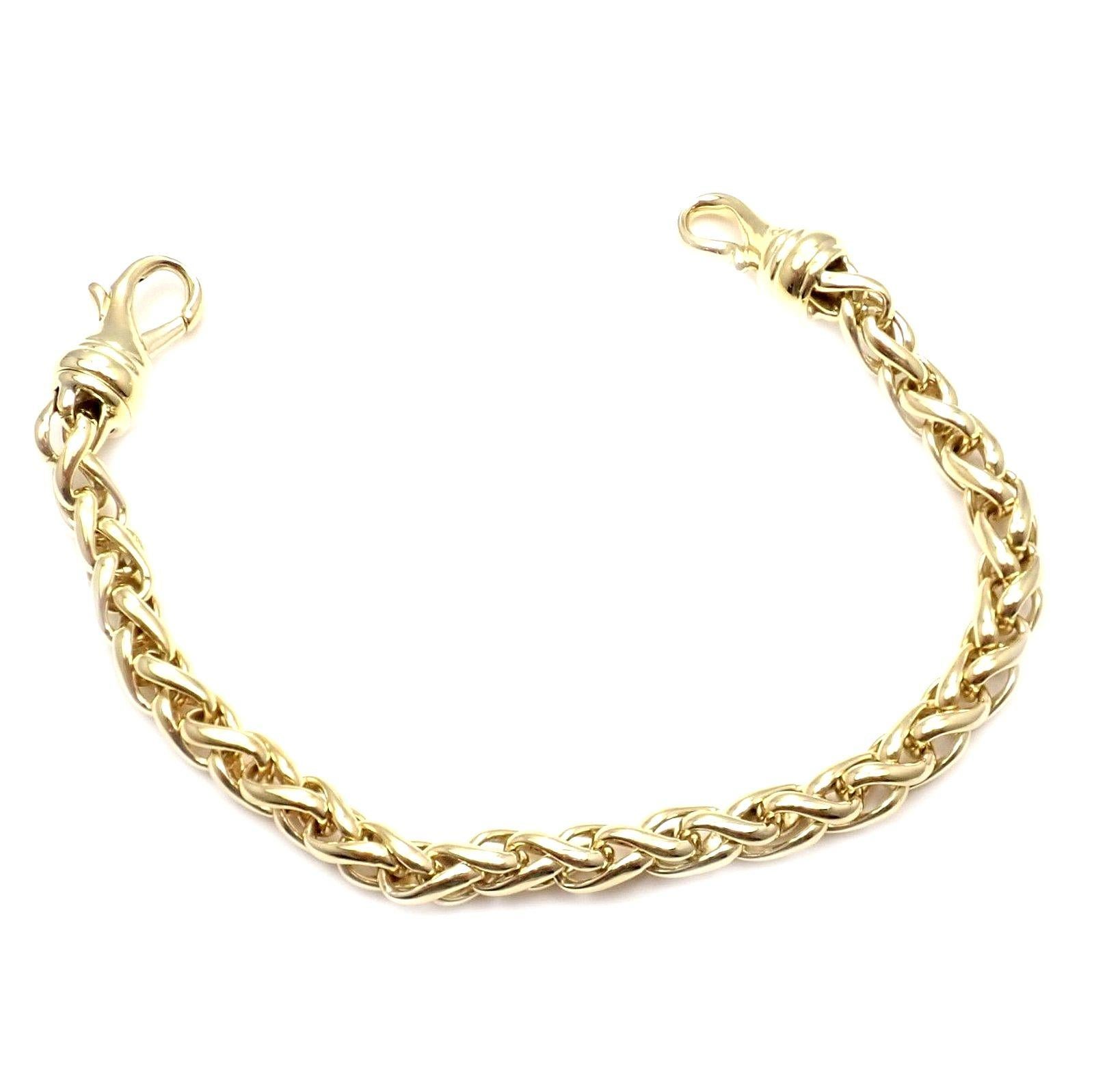 18k Yellow Gold Wheat Link Bracelet by David Yurman.
Details:
Length: 7