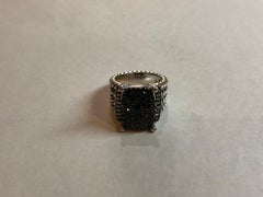 David Yurman Wheaton Ring with Black Onyx and Diamonds