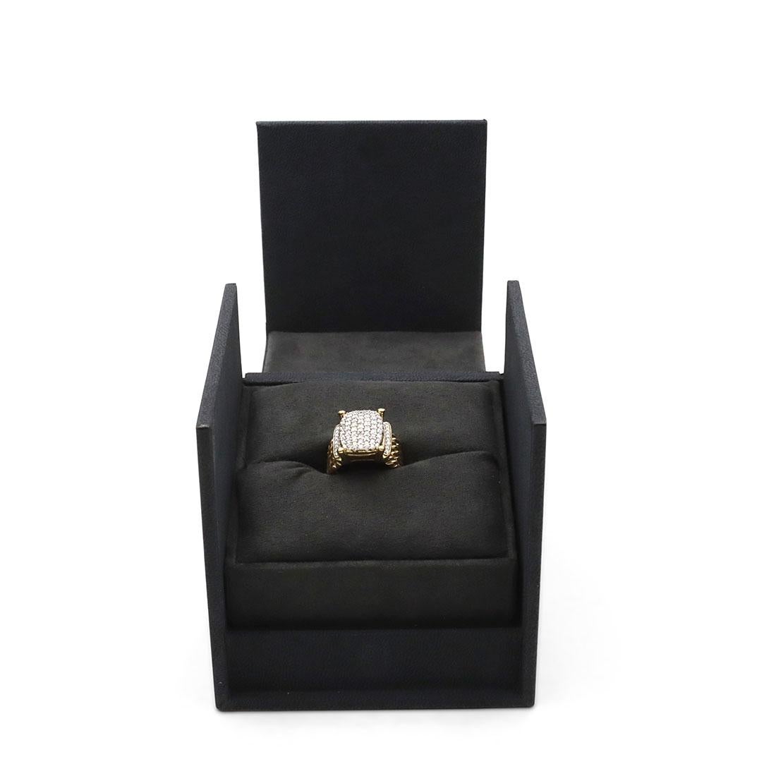 David Yurman 'Wheaton' Gelbgold Diamantring für Damen oder Herren