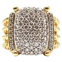 Used David Yurman 'Wheaton' Yellow Gold Diamond Ring