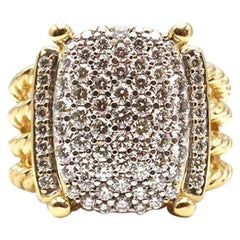 David Yurman 'Wheaton' Gelbgold Diamantring