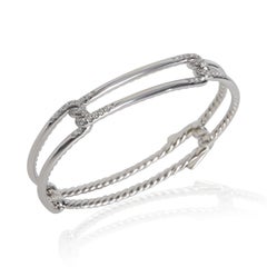 David Yurman White Gold Diamond Continuance Bracelet