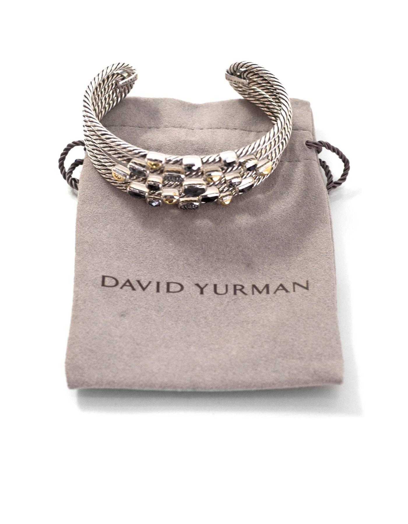 David Yurman Wide Five Row Confetti Cuff Bracelet with Dust Bag 1