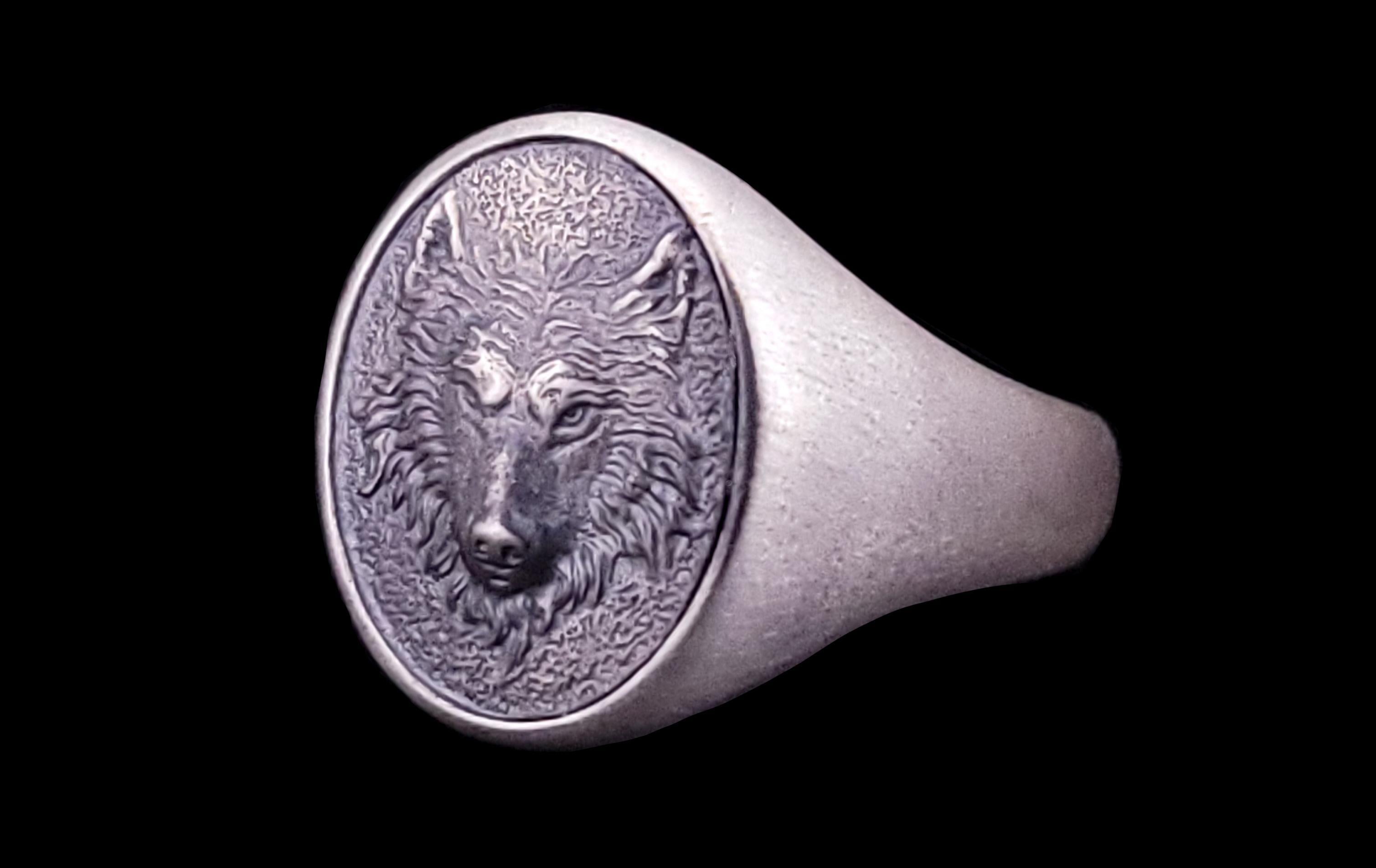 De los hombres Anillo David Yurman Lobo de plata de ley talla 12 en venta