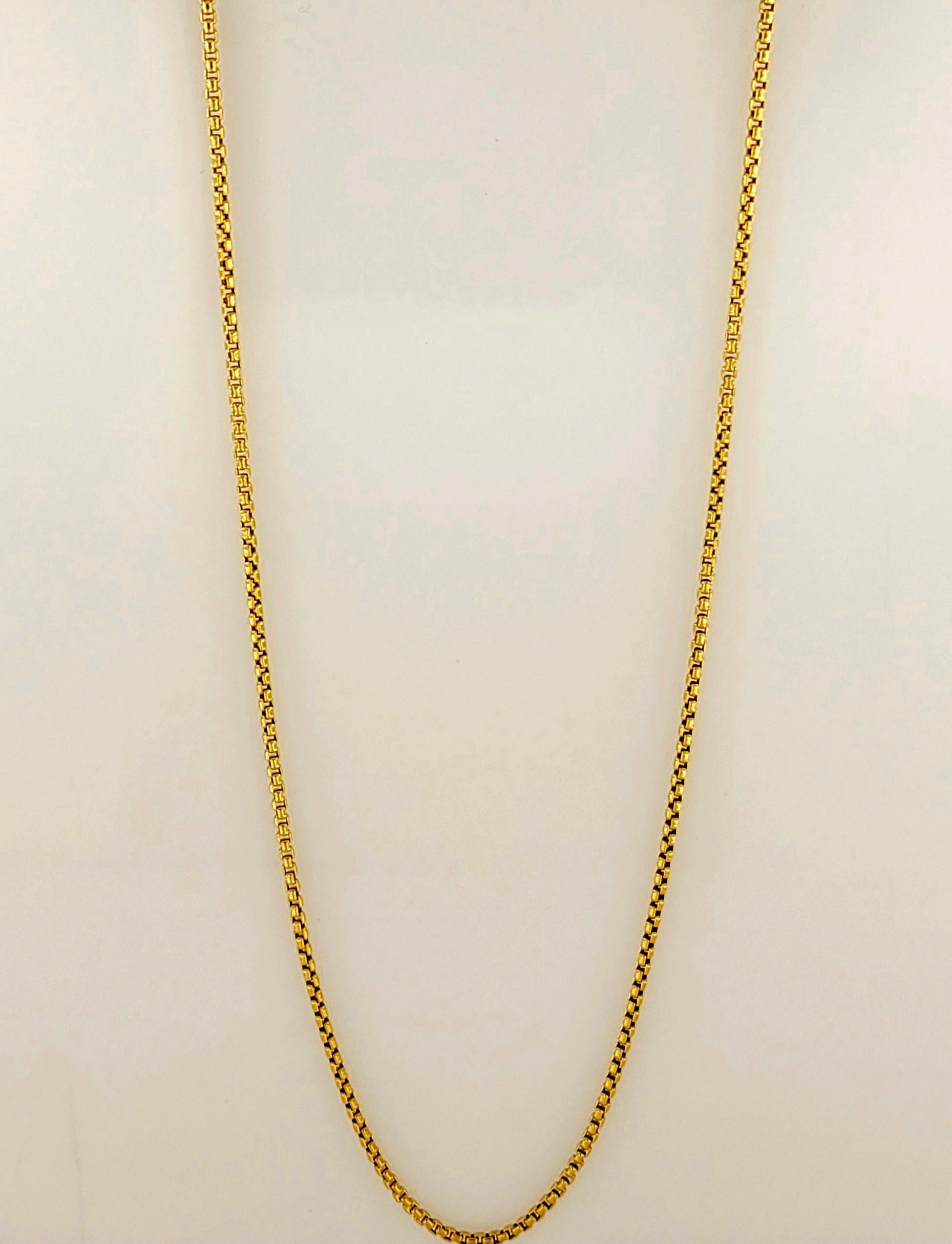 David Yurman Women Chain in 18K yellow Gold 37'' Long In New Condition For Sale In New York, NY