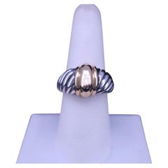 David Yurman Women's 18k Yellow Gold Sterling Silver Ring, size 7.5