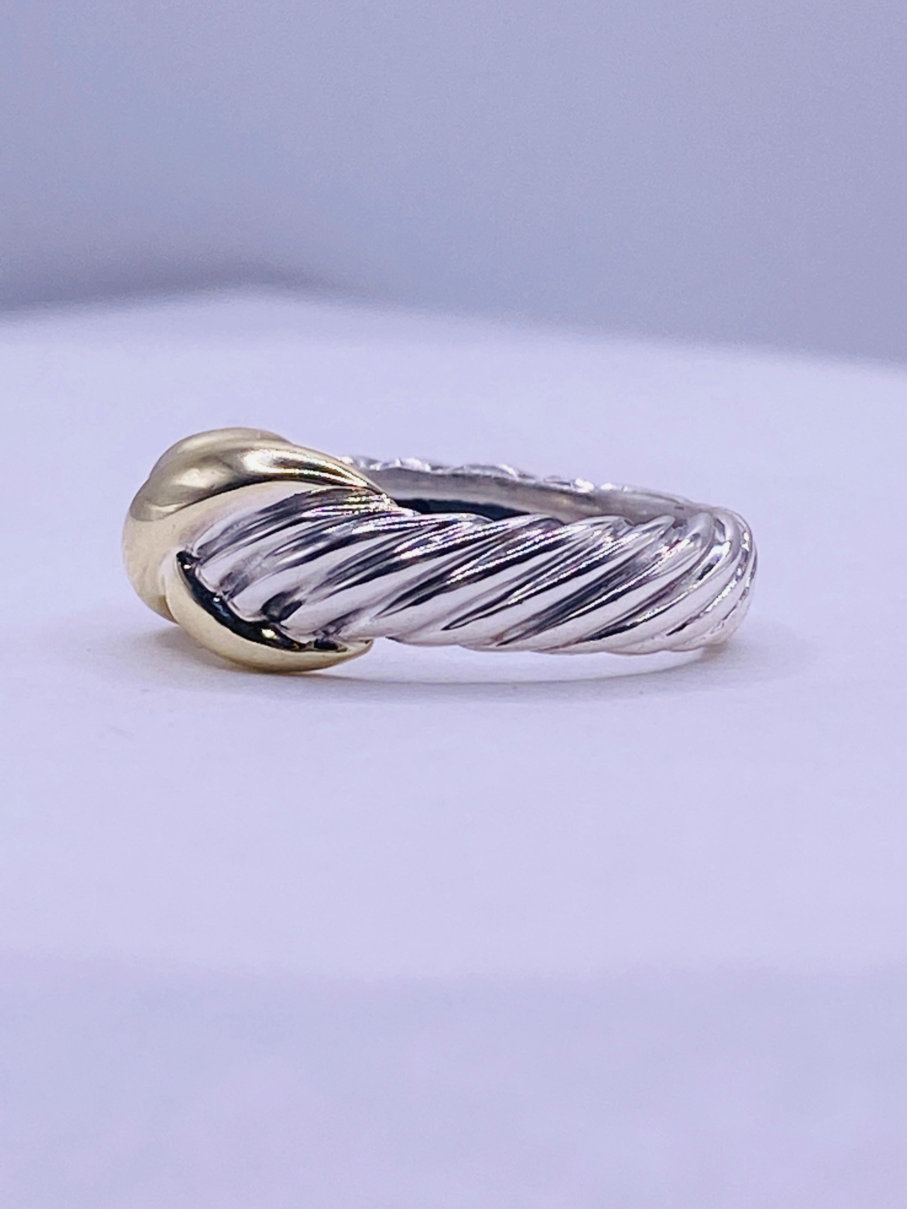 David Yurman X-Cable Collection Ring For Sale 2