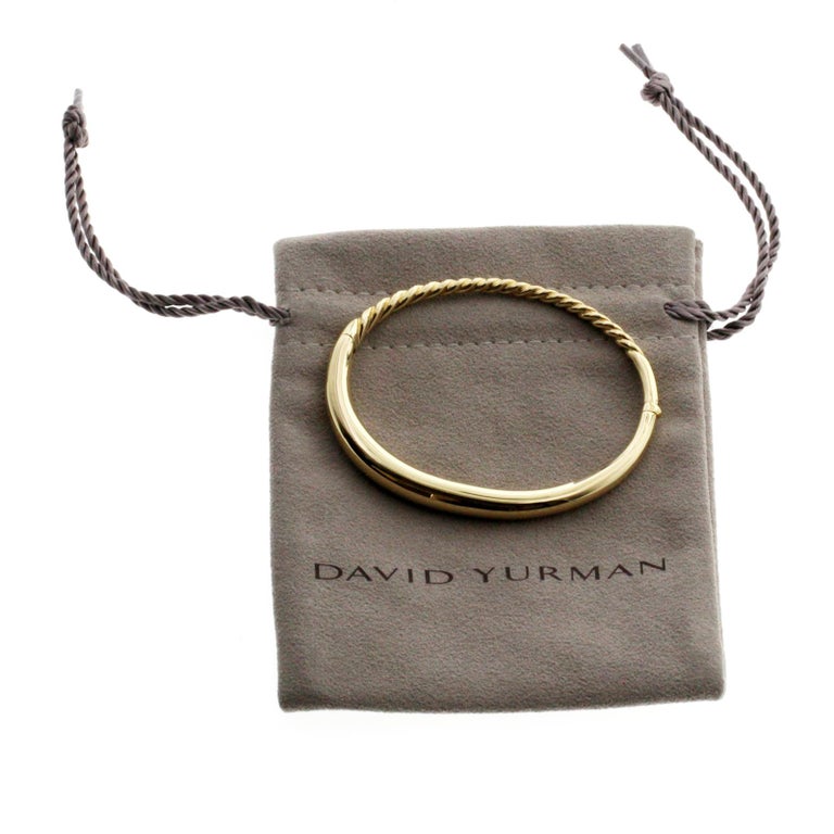David Yurman Yellow 18 Karat Gold Pure Form Smooth Bracelet For Sale at ...