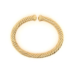 David Yurman Yellow Gold Cable Spira Bracelet