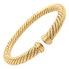 David Yurman Yellow Gold Cable Spira Bracelet