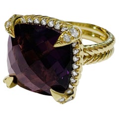 David Yurman Gelbgold Chatelaine-Ring mit Amethyst