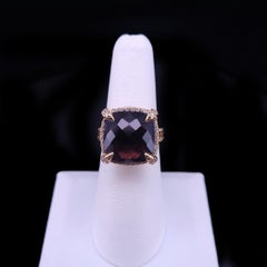 David Yurman Yellow Gold Chatelaine Ring Amethyst