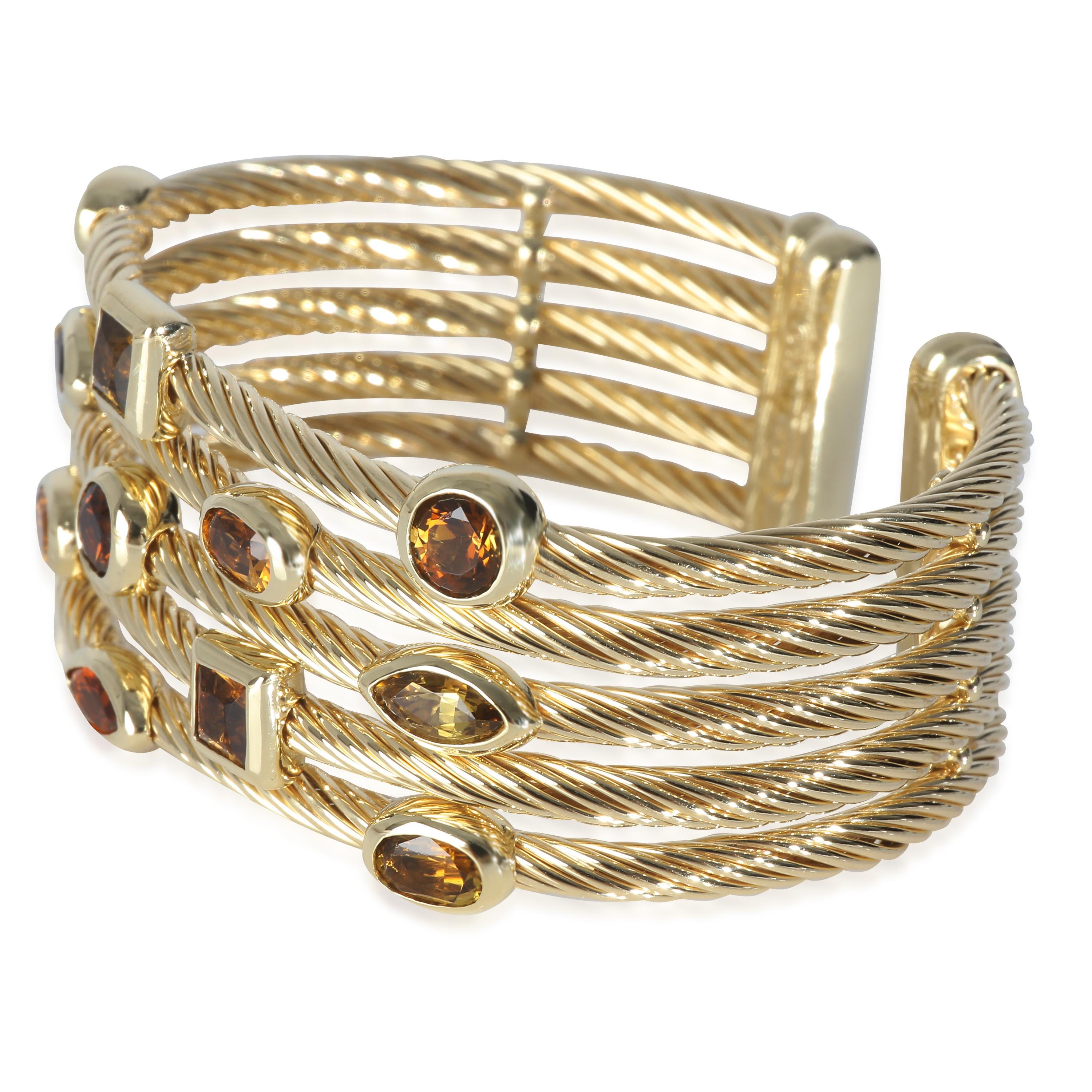 Donna David Yurman - Oro Giallo  Bracciale a 5 fili di coriandoli in vendita