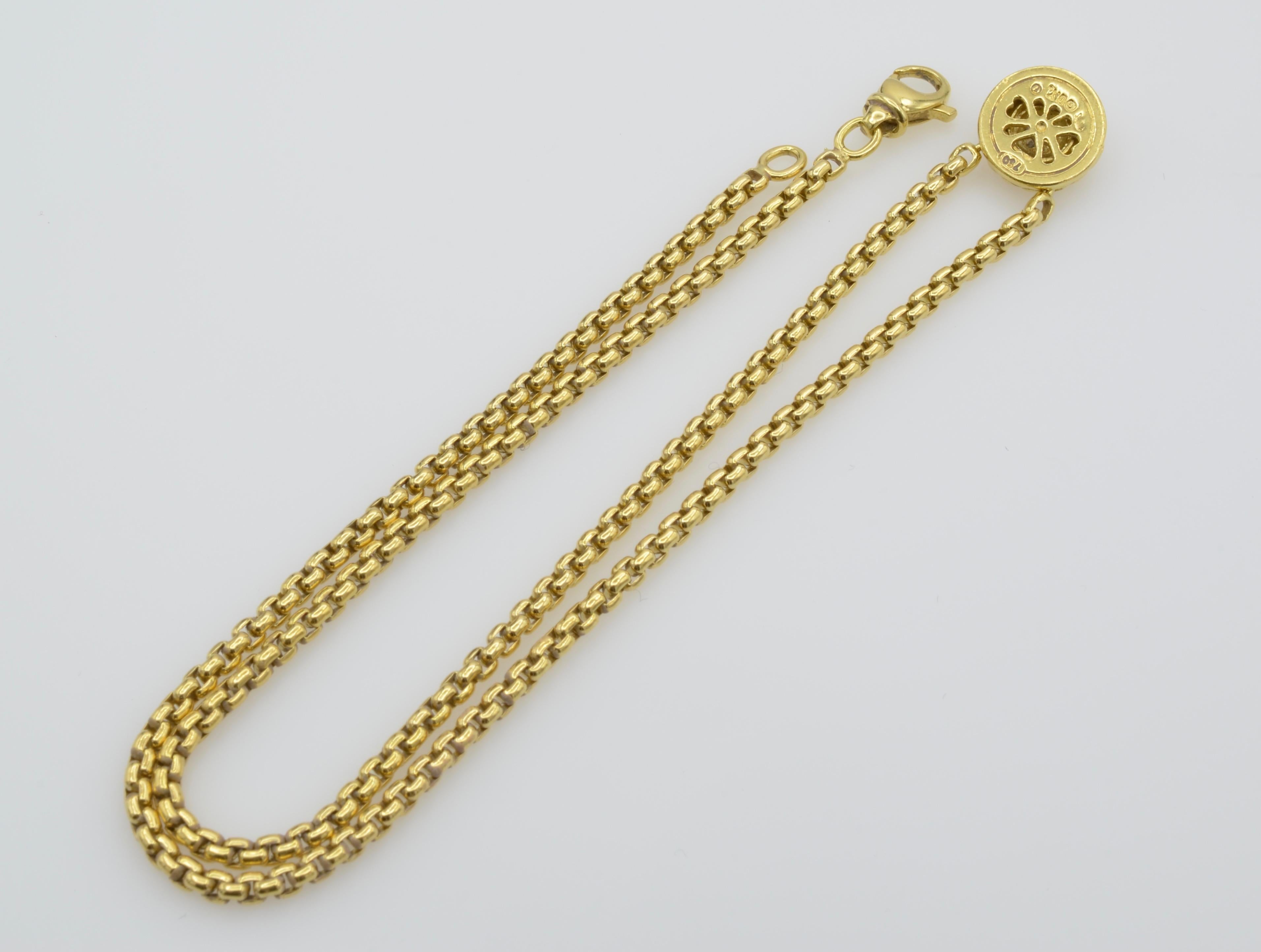 Women's David Yurman Yellow Gold Cookie Necklace 0.10 Carat Pave Diamond