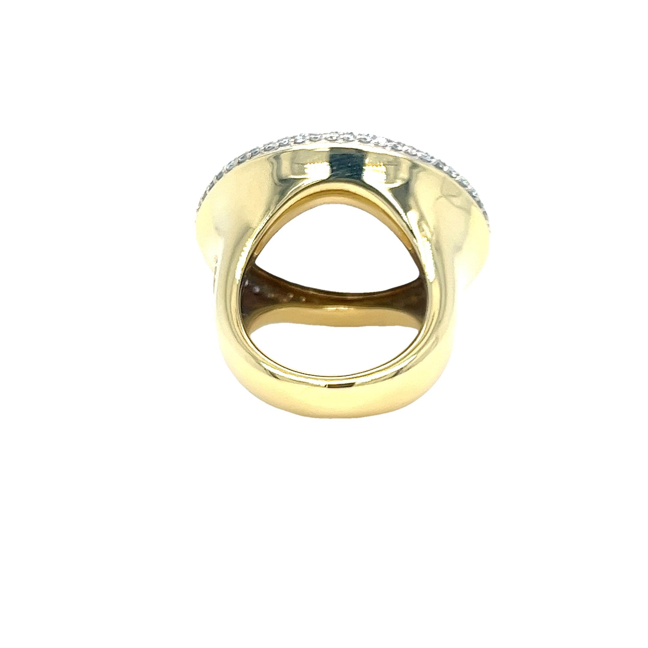 David Yurman Bague cocktail en or jaune, diamants et quartz Bon état - En vente à Coral Gables, FL