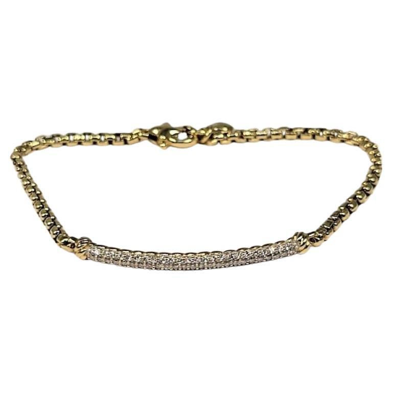 David Yurman Yellow Gold Diamond Bracelet