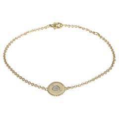 David Yurman Yellow Gold Diamond Cable Collectibles Heart & Arrow Bracelet