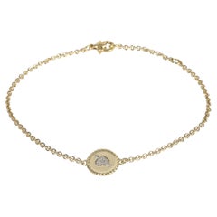 David Yurman Yellow Gold Diamond Cable Collectibles Heart & Arrow Bracelet